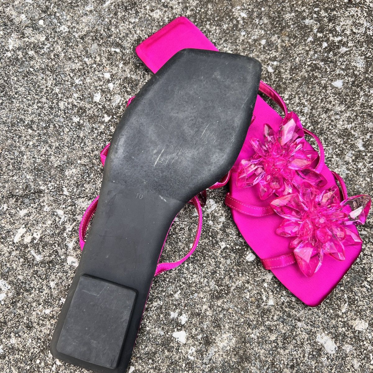 Jeffrey Campbell Jeffery Campbell hot pink crystallize strappy sandals Size US 10 / IT 40 - 4 Thumbnail