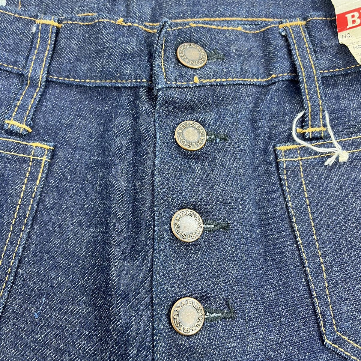 If Six Was Nine × Japanese Brand × Le Grande Bleu (L.G.B.) Crazy Bison Bell Button Bush Pants Bootcut Flared Jeans Size 33" - 7 Thumbnail