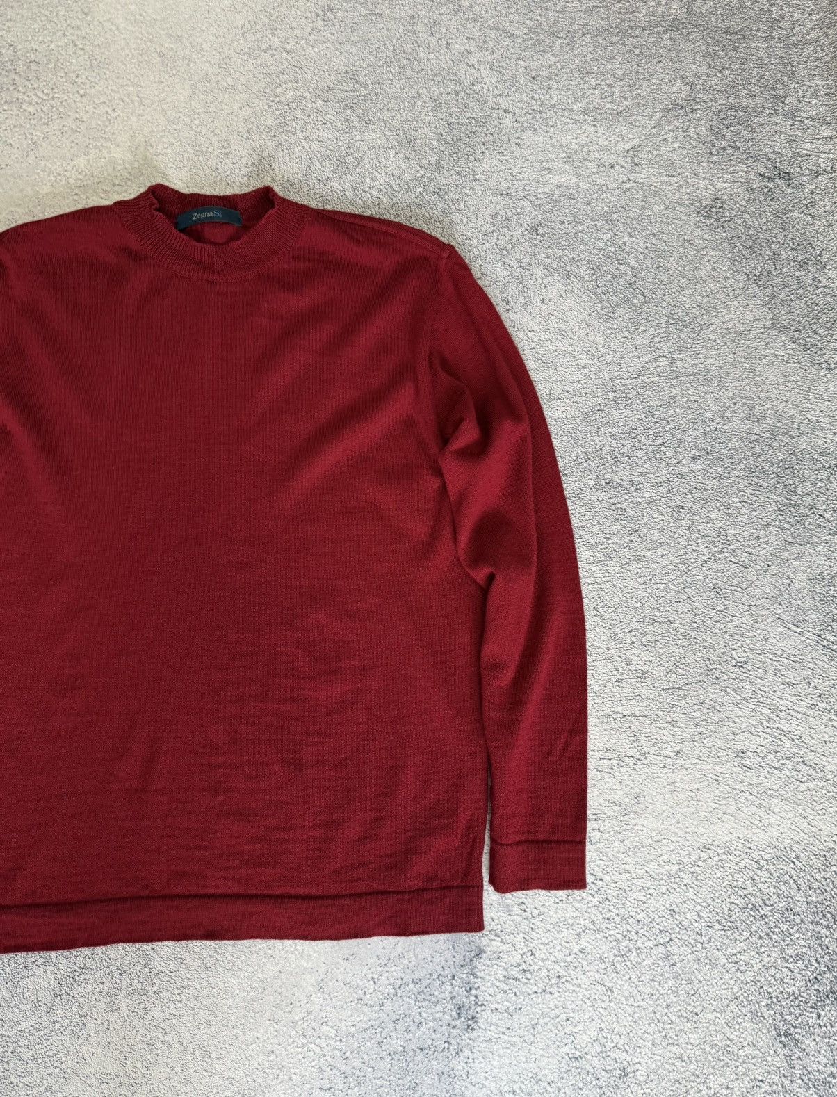 Ermenegildo Zegna ZEGNA SPORT 100% Wool Sweater Pullover Men M Burgundy Italy Size US M / EU 48-50 / 2 - 5 Thumbnail