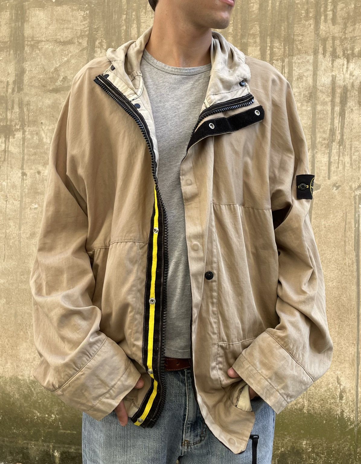 ジャケット・アウター STONE  1992AW RASO GOMMATO L size Stone Island Raso Gommato Jacket | Grailed