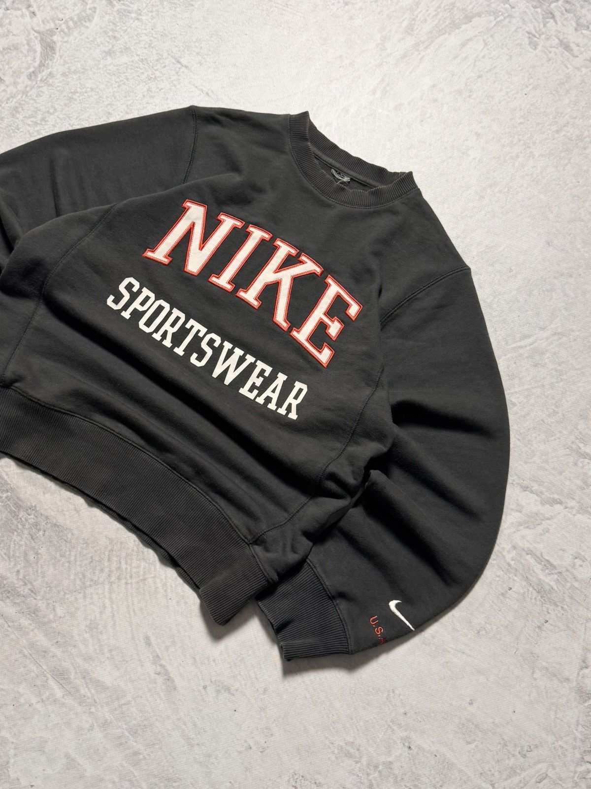 Nike × Vintage 00s Nike Vintage Big Logo Oversize Sweatshirt Crewneck Y2K Size US M / EU 48-50 / 2 - 2 Thumbnail