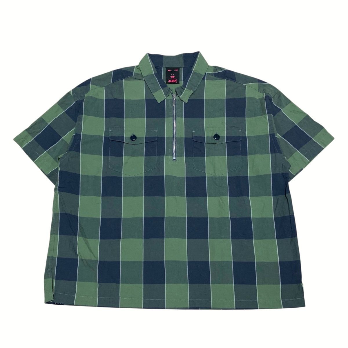 Japanese Brand X-girl Multi Plaid Half Zipper Japanese Brand Size US M / EU 48-50 / 2 - 1 Thumbnail