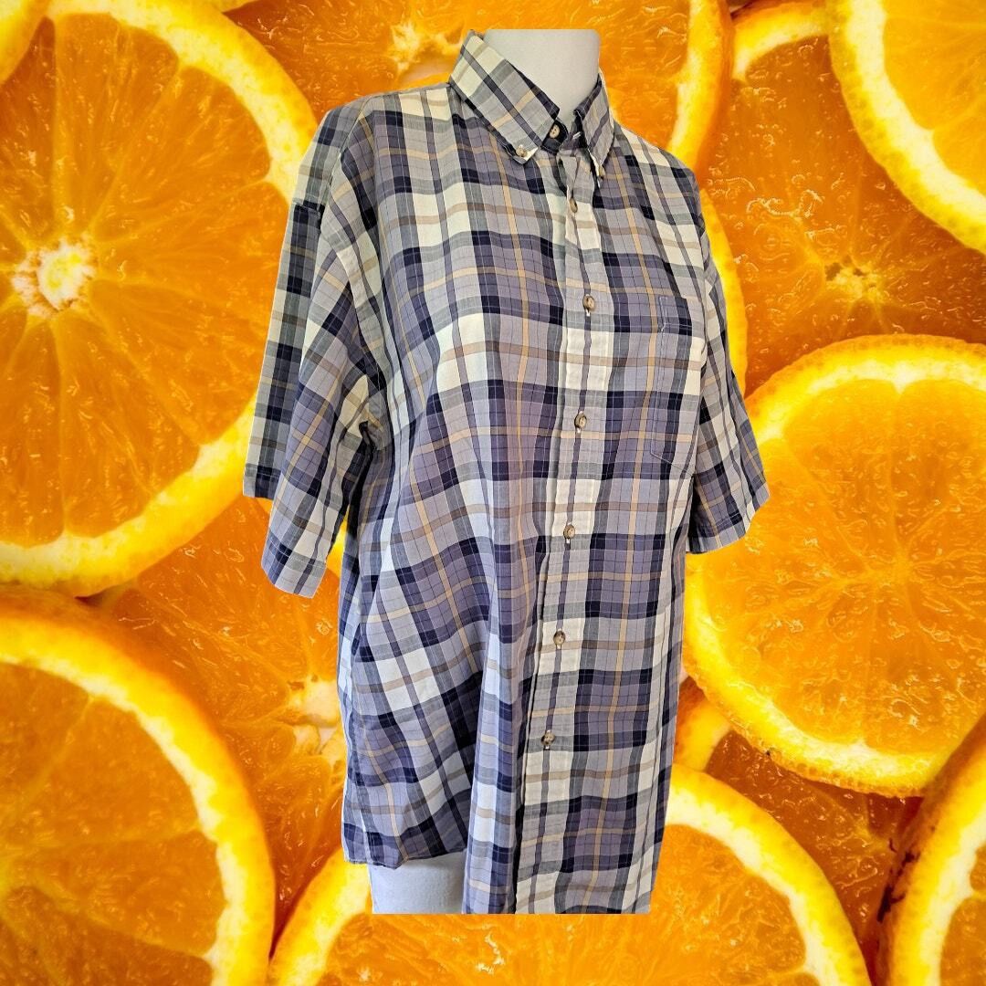 Nordstrom Nordstrom Button Up Plaid Short Sleeve Shirt Size Medium Size US M / EU 48-50 / 2 - 1 Thumbnail