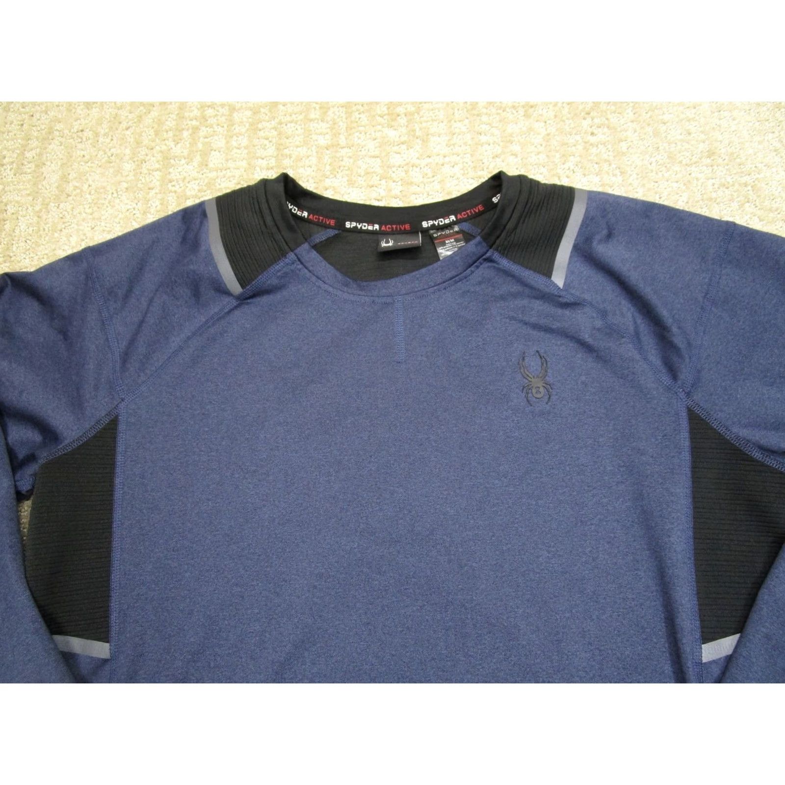 Spyder Spyder Active Shirt Mens Medium Blue Long Sleeve Performance ProWeb Athletic Top Size US M / EU 48-50 / 2 - 2 Thumbnail