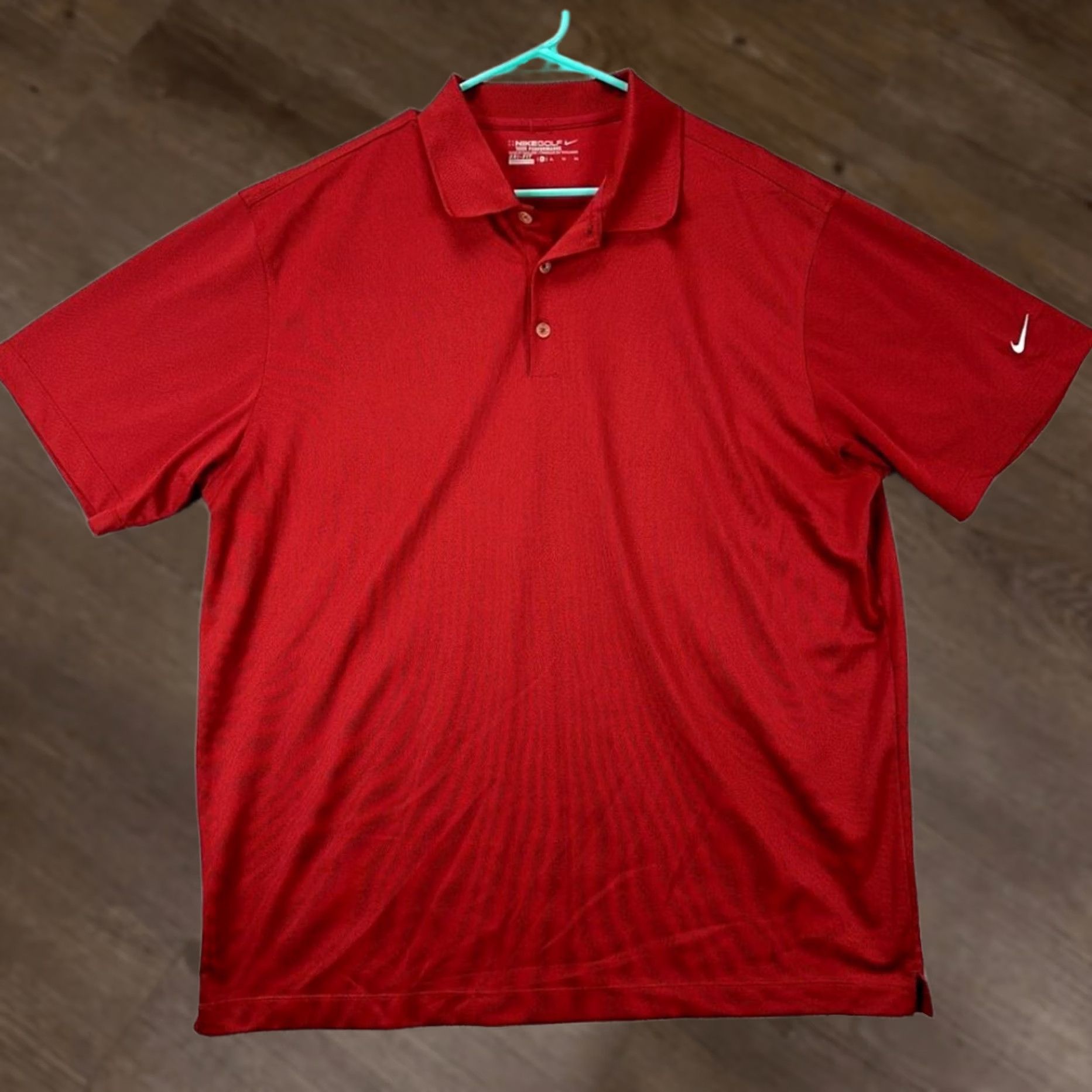 Nike Nike Golf Polo Shirt Mens XL Red Tour Performance Dri-Fit Rugby Athletic Short Sleeve Collared 100% Polyester Size US XL / EU 56 / 4 - 1 Thumbnail