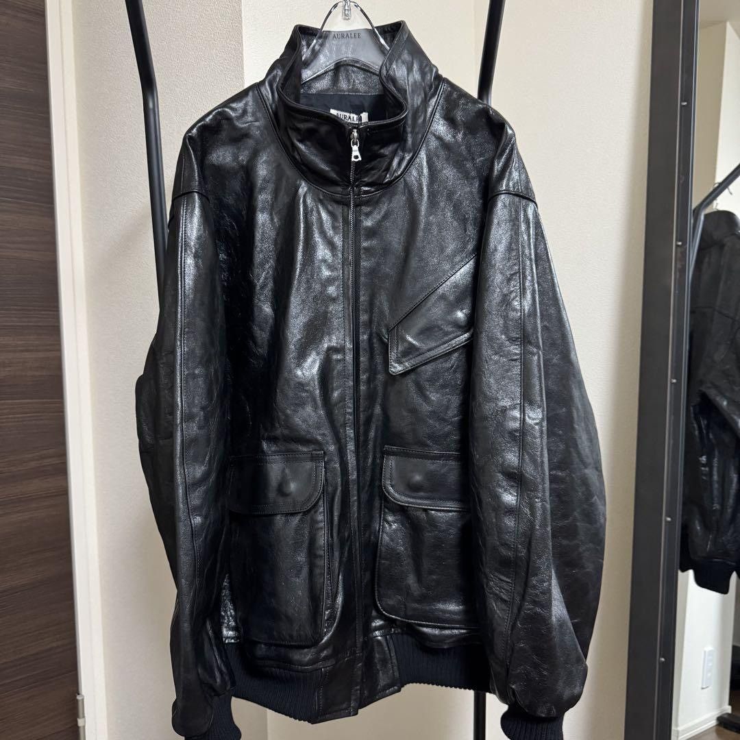 Auralee AURALEE LAMB LEATHER ZIP BLOUSON AW25 / size 4 / new w tags Size US M / EU 48-50 / 2 - 4 Thumbnail