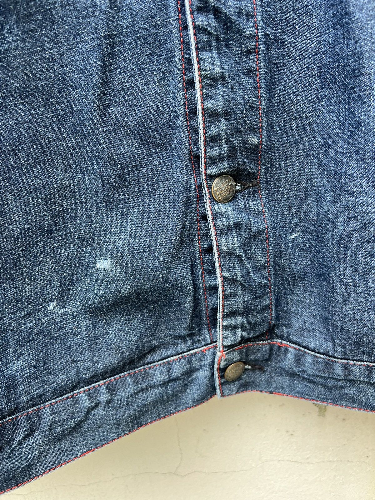 Marithe + Francois Girbaud Vintage MFG Distressed Oversized Denim Jacket Size US XL / EU 56 / 4 - 11 Thumbnail