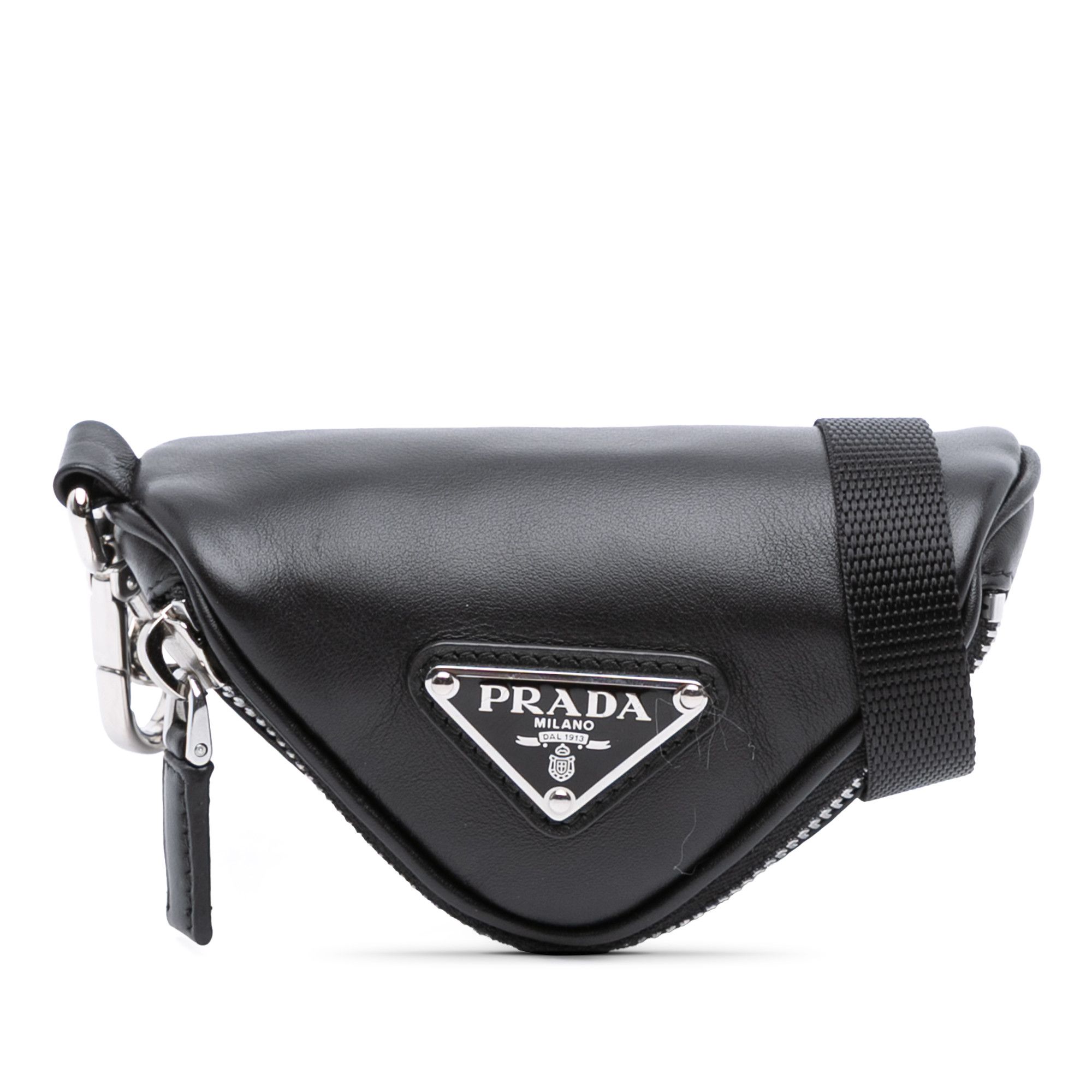 Prada Prada Mini Soft Nappa Triangle Pouch Size ONE SIZE - 1 Thumbnail