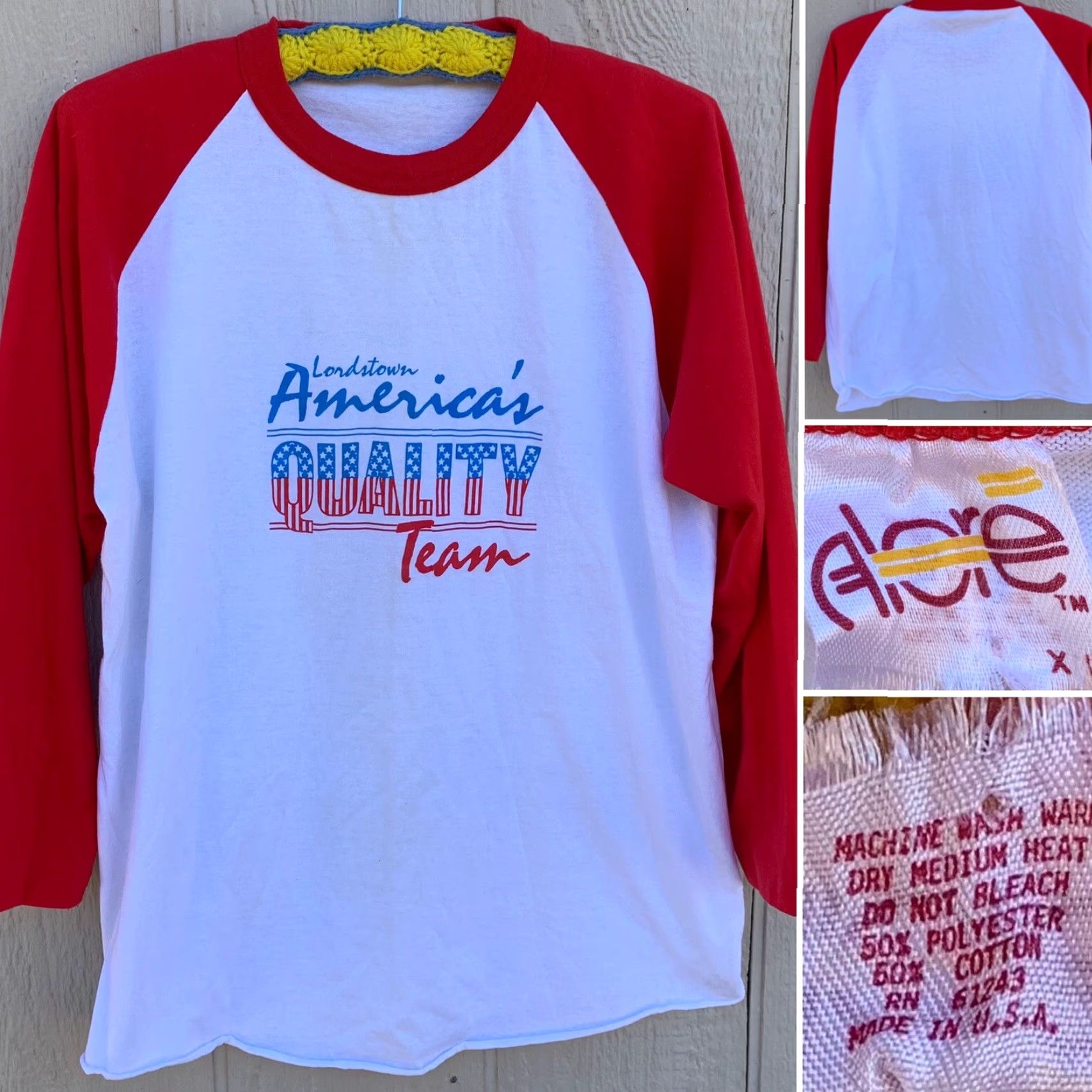Vintage VINTAGE Lordstown Americas Quality Team Raglan Tee T Shirt 1980s graphic tee XL Size US XL / EU 56 / 4 - 2 Thumbnail