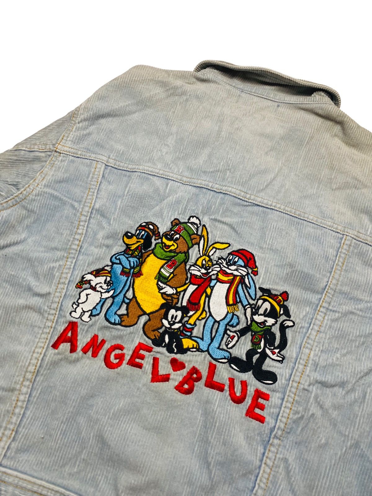 Hysteric Glamour 1980s Angel Blue - Corduroy Mascots Jacket Size M / US 6-8 / IT 42-44 - 7 Thumbnail