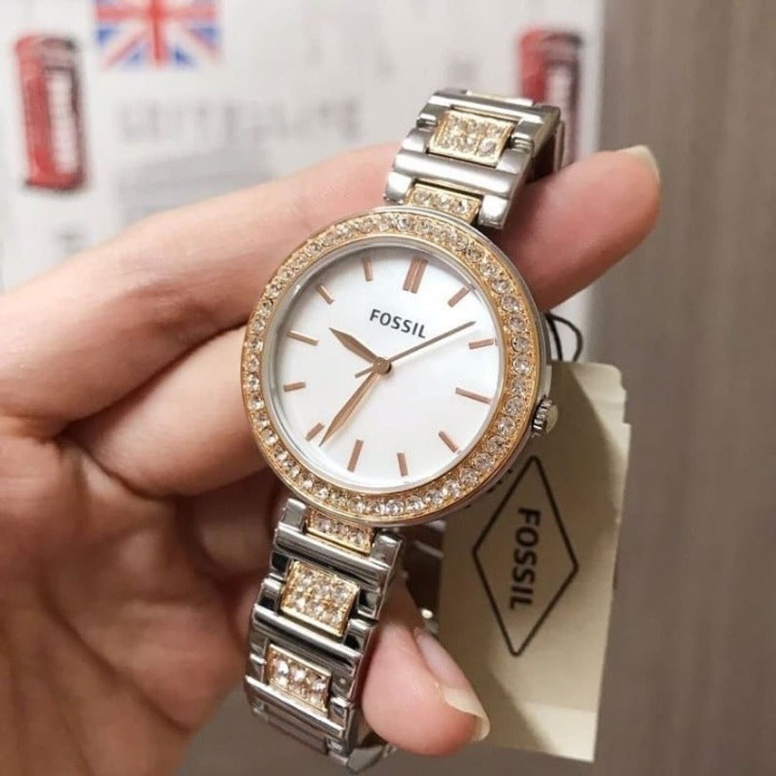 Fossil Fossil BQ3337 Karli Three-Hand Two-Tone Size ONE SIZE - 2 Thumbnail