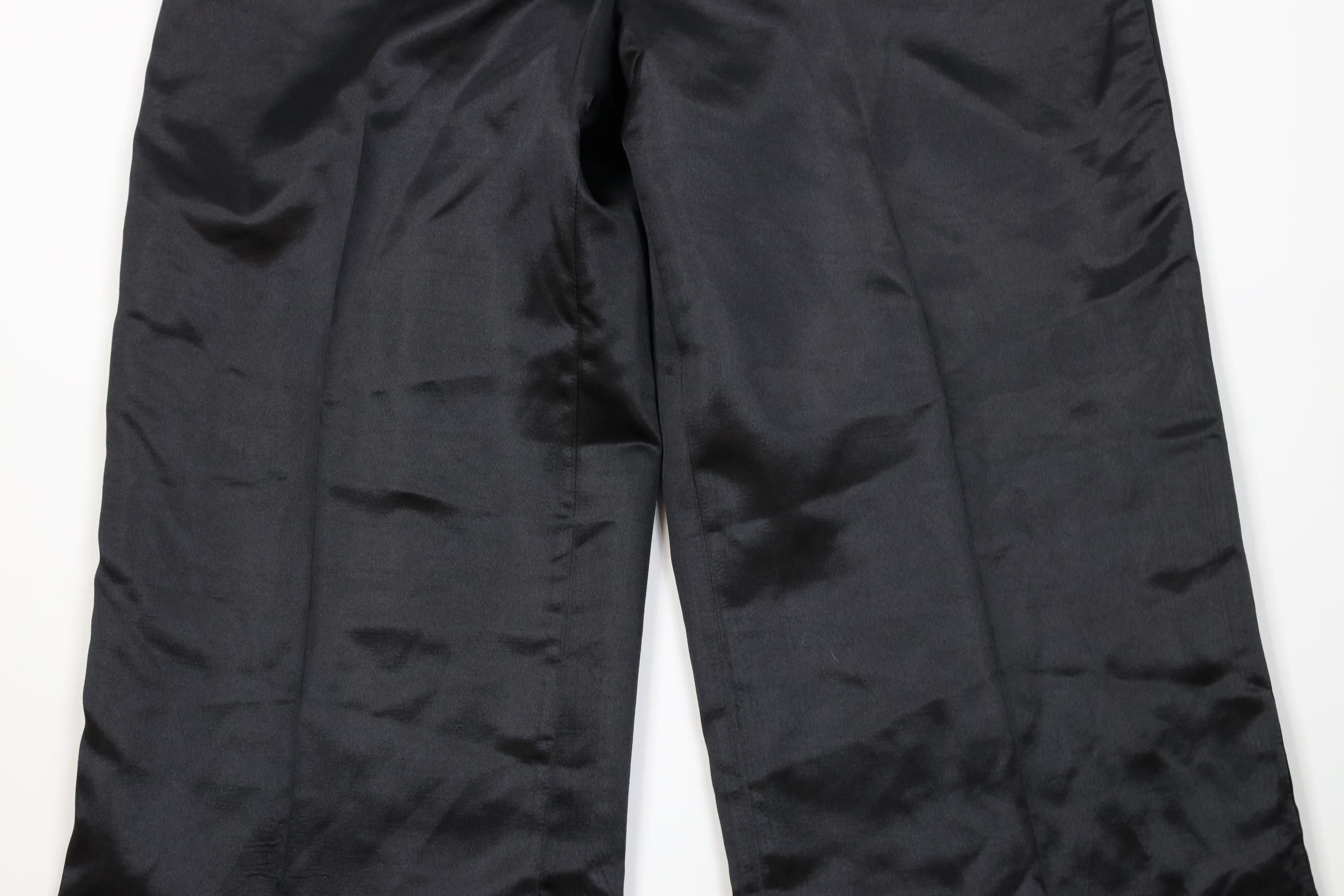 Vintage Vintage 90s Streetwear Polyester Super Wide Leg Pants Black Size 40" / US 18 - 3 Thumbnail