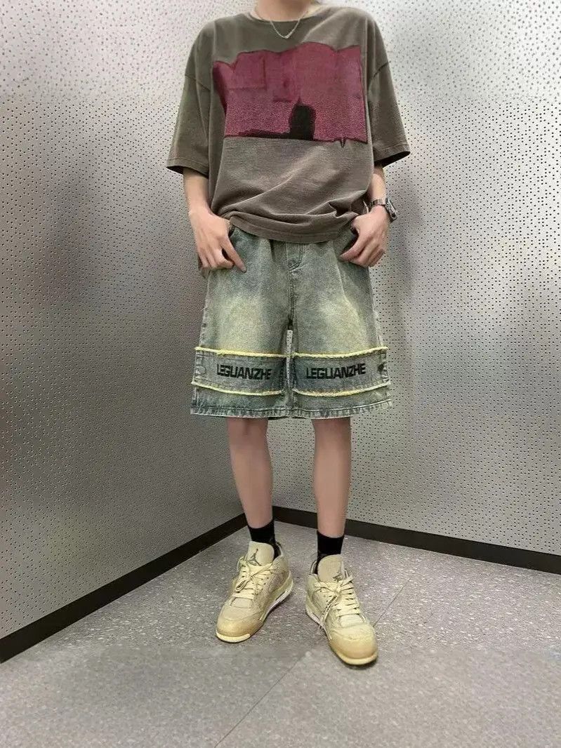 Japanese Brand Retro high street denim shorts Size US 32 / EU 48 - 4 Thumbnail