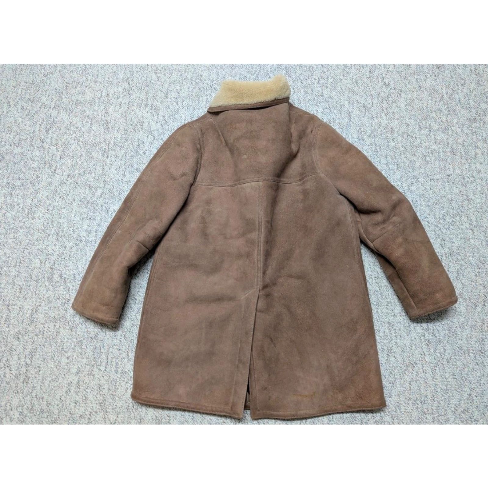 Vintage VINTAGE shearling COAT Men M brown western leather 42 chest napa sheepskin wool pile 90s rancher Vincent's Size US M / EU 48-50 / 2 - 2 Thumbnail