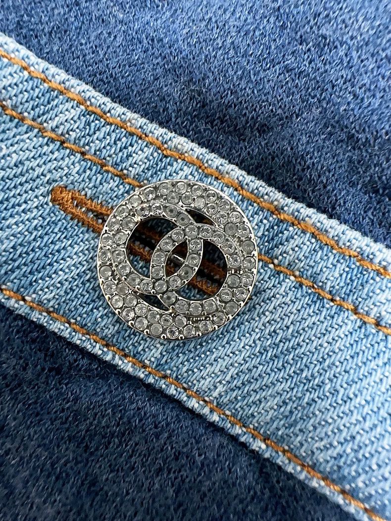 Chanel Chanel Early spring blue diamond checkered diamond buckle Size 25" / US 0 / IT 36 - 4 Thumbnail