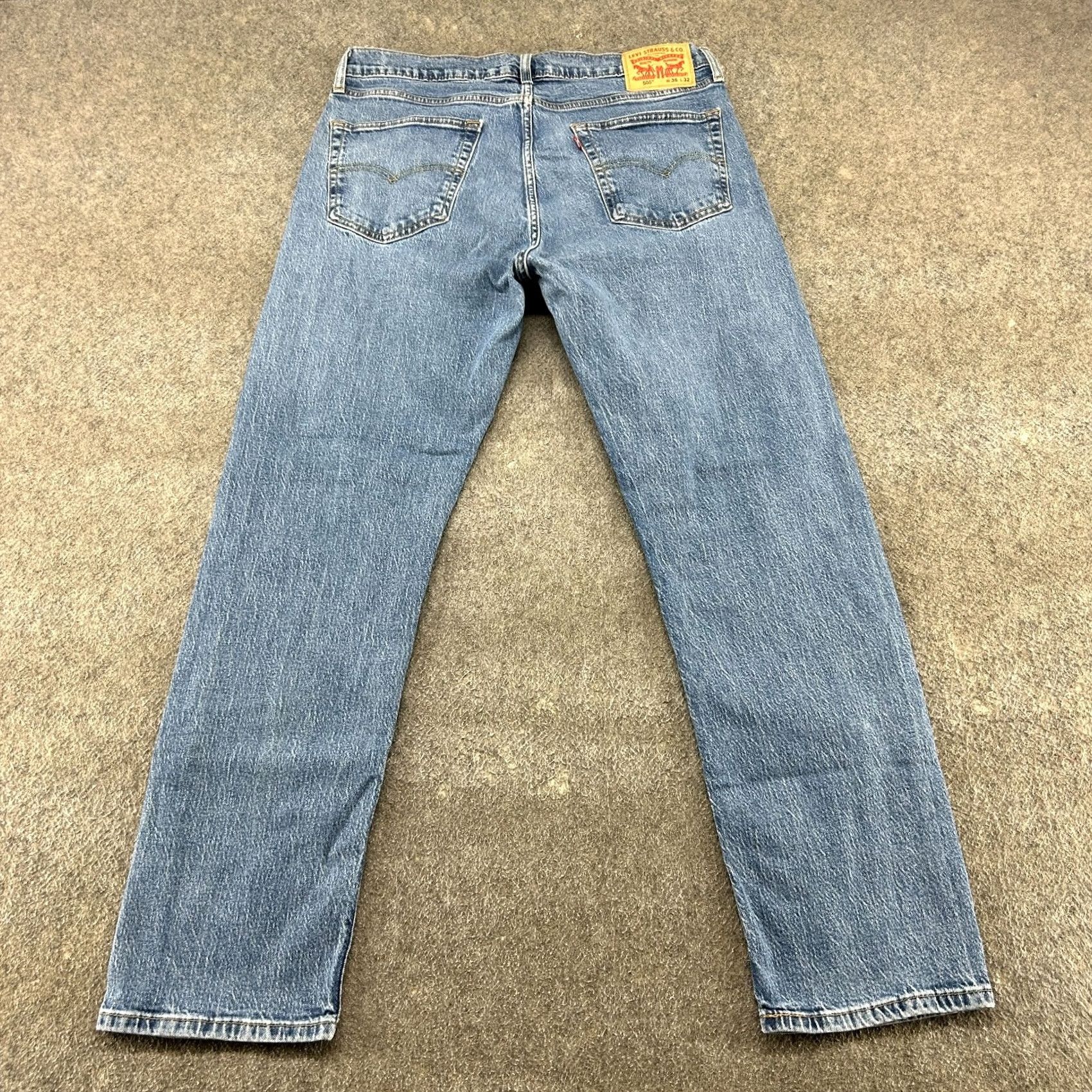 Levi's Levi's 505 Jeans Men's 36x32 Light Wash Denim Straight Relaxed Fit 100% Cotton Blue Distressed Pockets Logo Vintage No Size US 36 / EU 52 - 5 Thumbnail