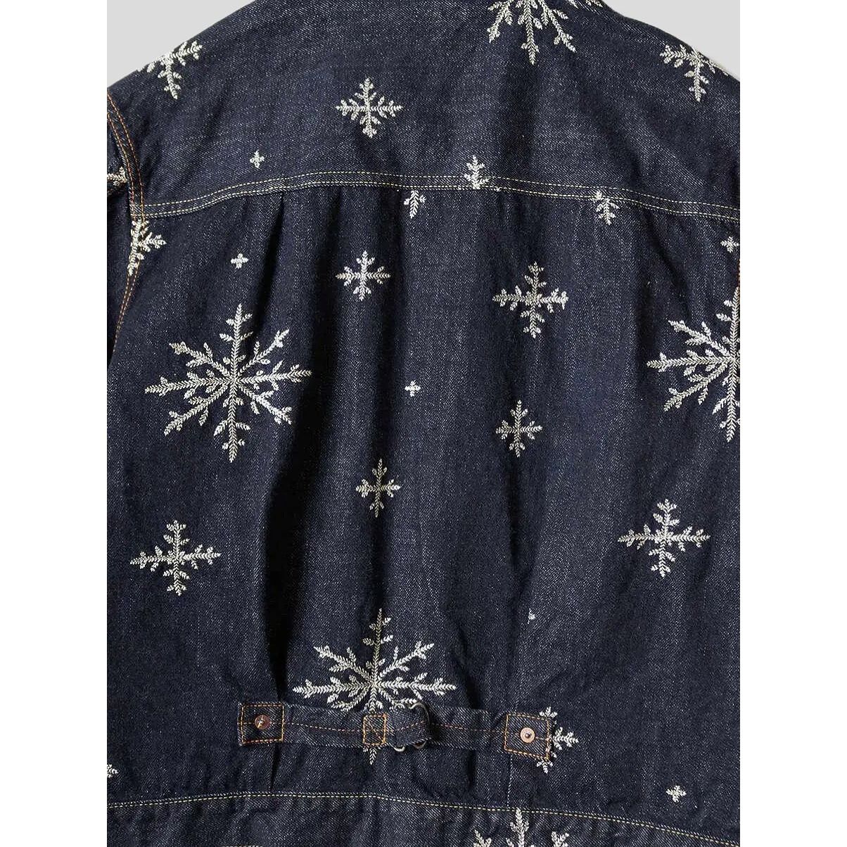Kapital Kapital 14oz denim snow pattern embroidery 1ST JKT Jacket Size US XXL / EU 58 / 5 - 10 Thumbnail