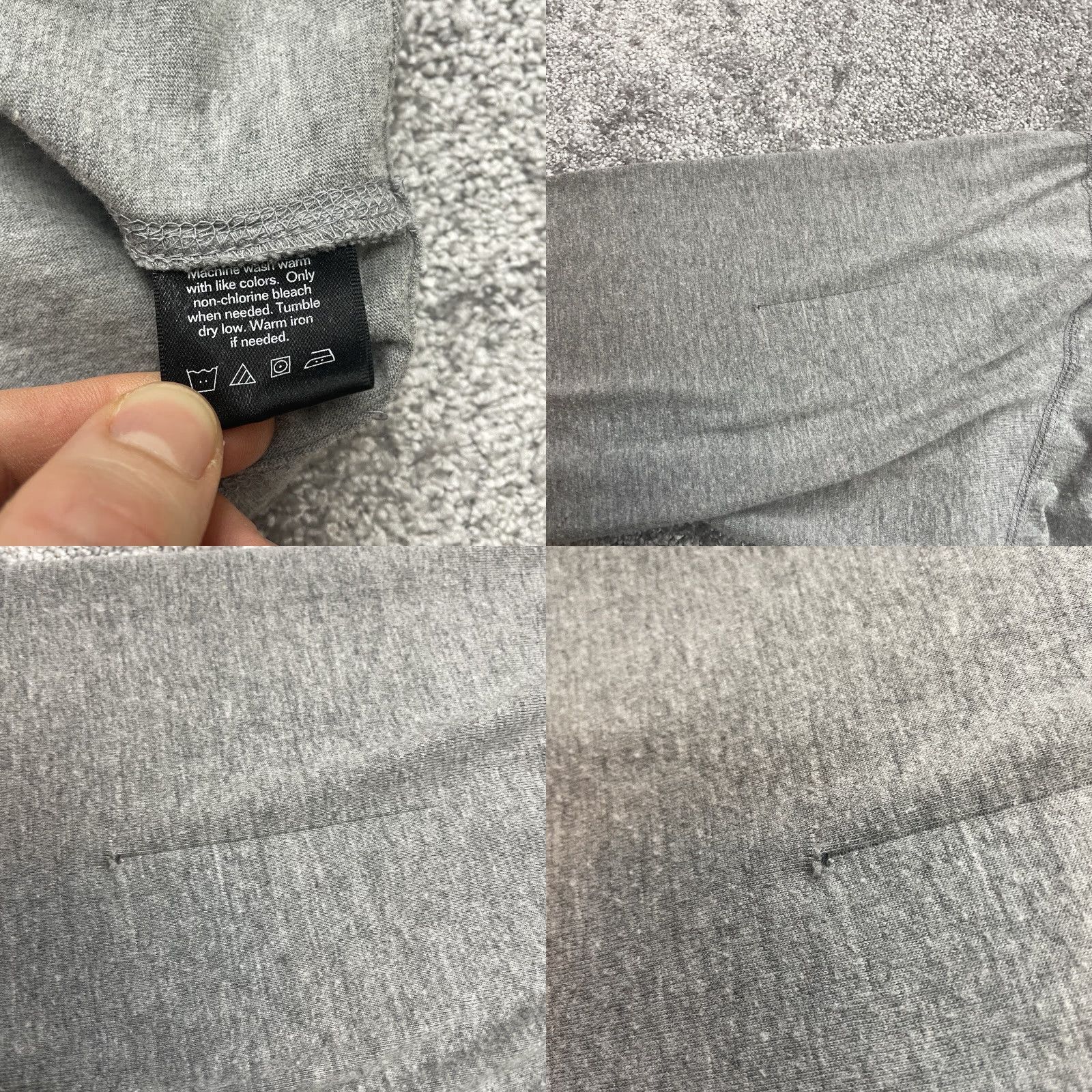 Perry Ellis Perry Ellis America Shirt Mens Large Gray Grey Long Sleeve Pullover Basic Tee Size US L / EU 52-54 / 3 - 8 Thumbnail