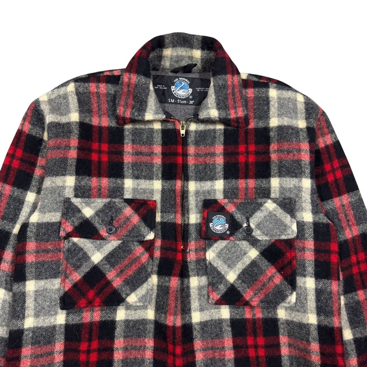 Japanese Brand Swandri Tartan Half Zipper Wool Pullover Shirt Size US S / EU 44-46 / 1 - 3 Thumbnail