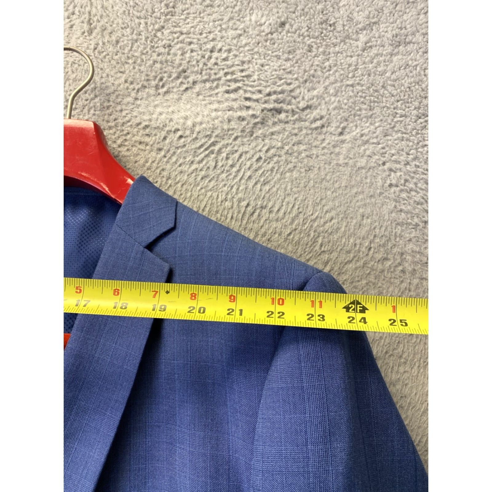 Vintage Bocaccio Uomo 50L 3 Piece Suit Blue Glenn Plaid Pants 44x39 2 Button /0647 Size 50R - 6 Thumbnail