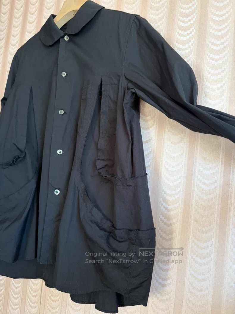 Comme des Garcons Comme Des Garcons Black Ripped Shirt Long Sleeve Dark Deco Size XS / US 0-2 / IT 36-38 - 3 Thumbnail