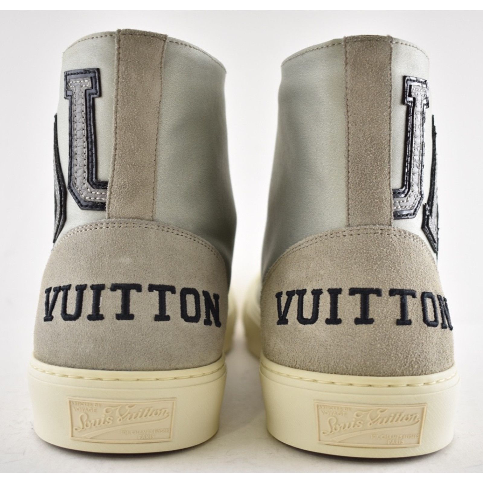 Louis Vuitton Louis Vuitton Tattoo Grey Satin Suede Kim Jones High Top Size US 9 / EU 42 - 10 Thumbnail