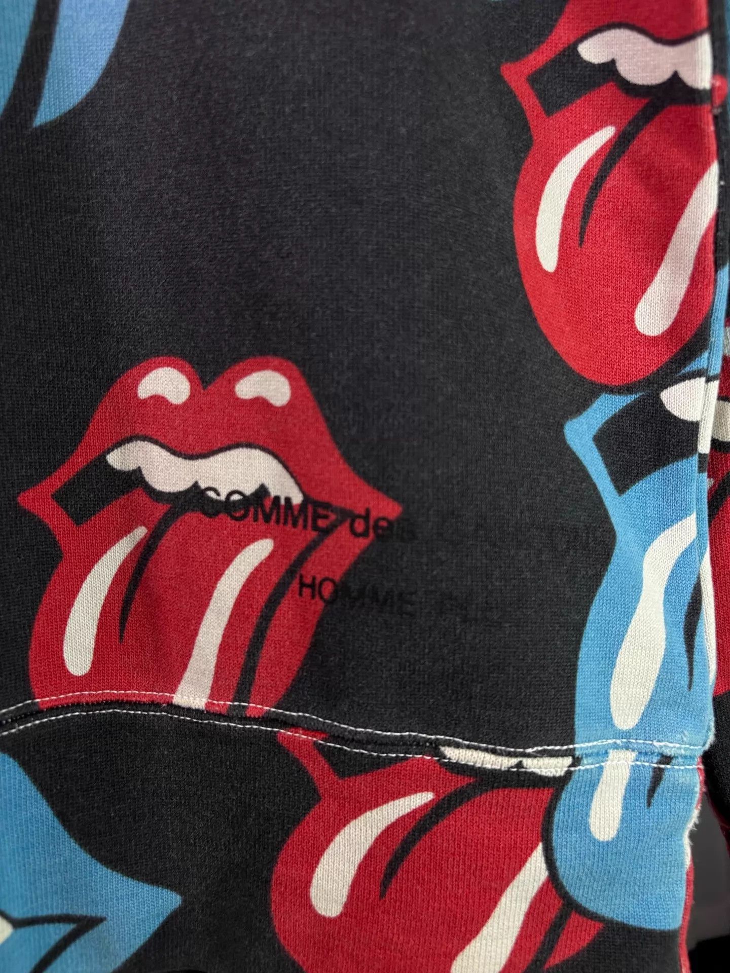 Comme des Garcons CDG Homme Plus 06SS Rolling Stone Black Patterned Hoodie Size US S / EU 44-46 / 1 - 3 Thumbnail