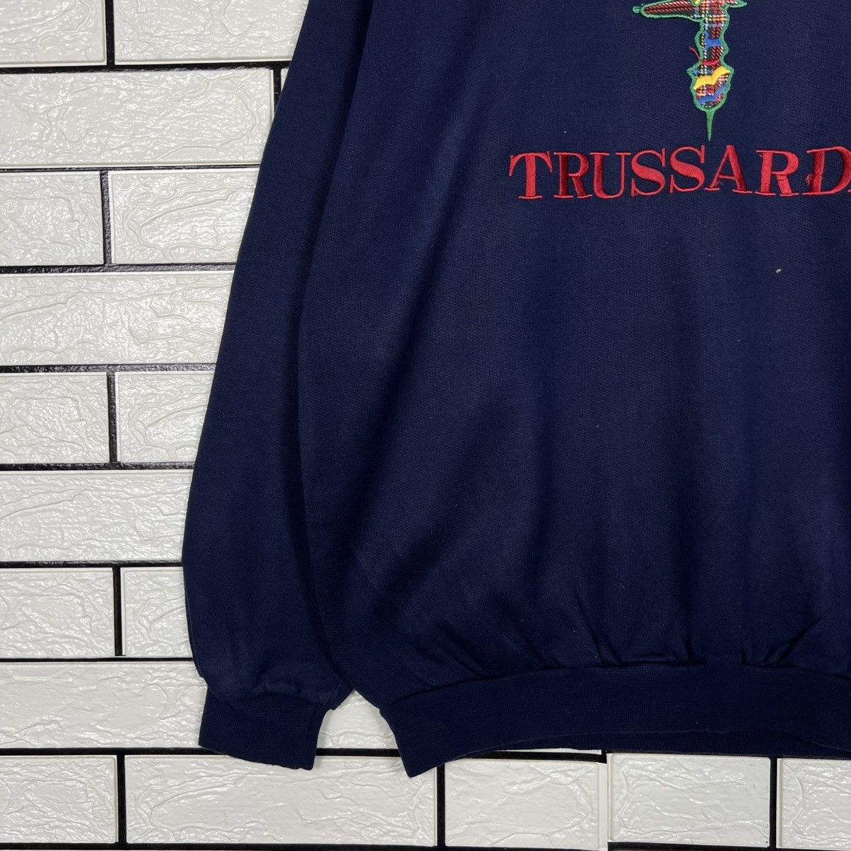 Trussardi Vintage TRUSSARDI Embroidered Big Logo Sweatshirt #3967-C181 Size US S / EU 44-46 / 1 - 6 Thumbnail