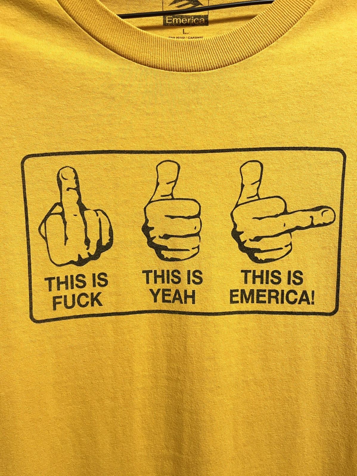 Emerica Vintage Y2K Fuck You Middle Finger Emerica Hook Ups T-Shirt Size US L / EU 52-54 / 3 - 3 Thumbnail