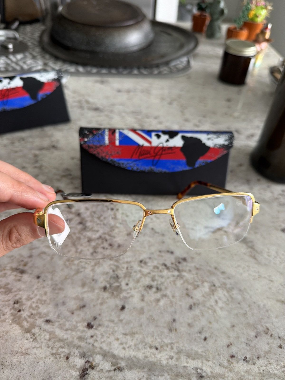 Cartier Cartier CT0041O Gold Optical Frames Size ONE SIZE - 4 Thumbnail