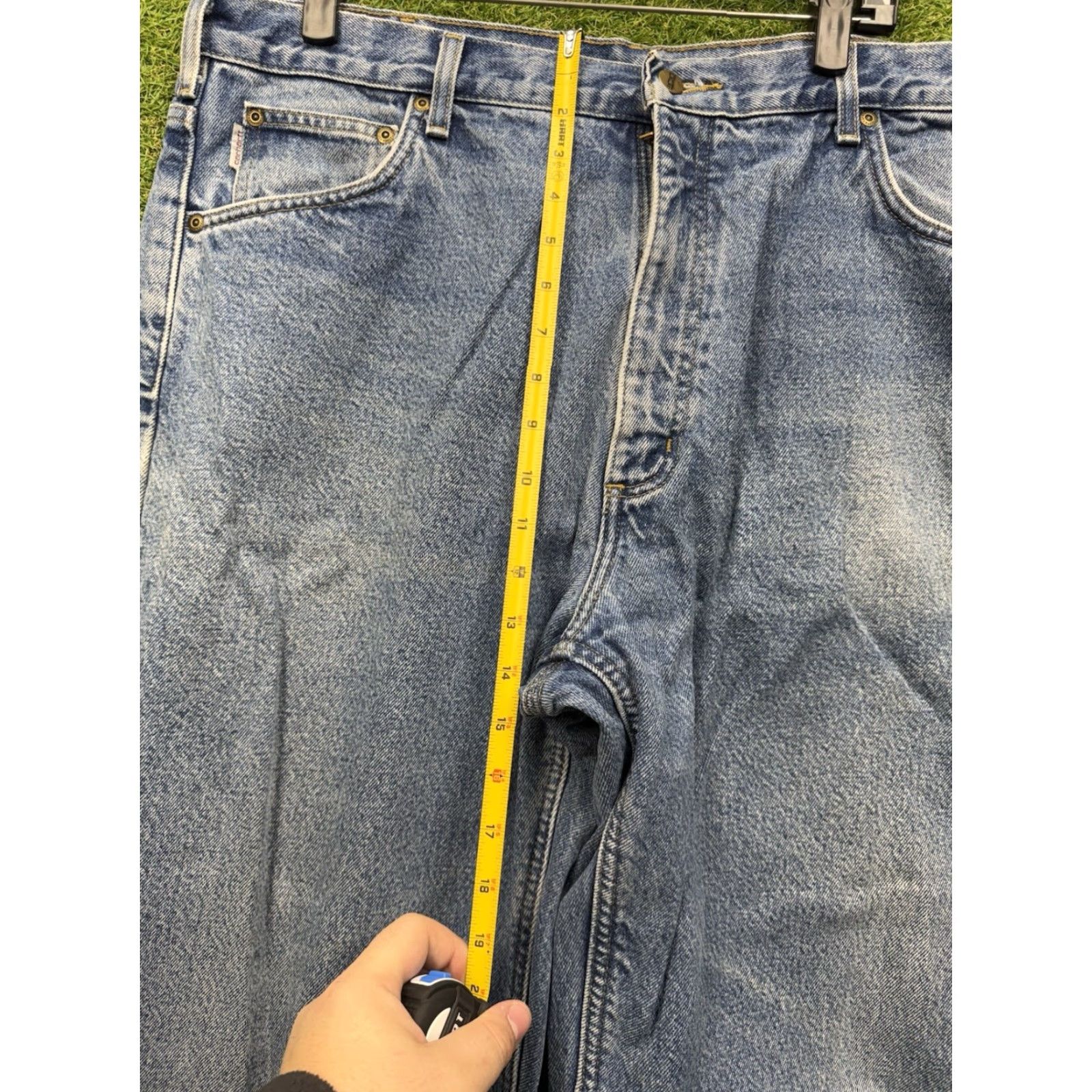 Carhartt Carhartt Jeans Mens 40x34 Relaxed Fit Denim Workwear B172 DST Flannel Lined Blue 90s Logo Workwear Mens Jeans Size US 40 / EU 56 - 7 Thumbnail