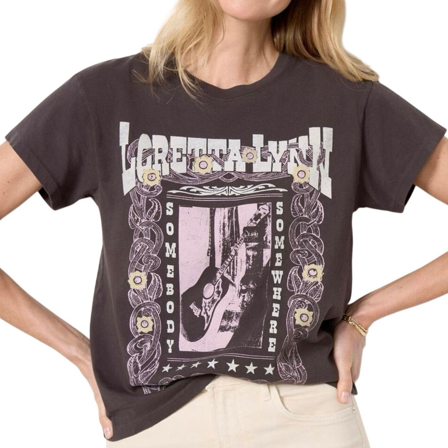 Daydreamer DAYDREAMER Loretta Lynn Somebody Somewhere Tee Various New Size XS / US 0-2 / IT 36-38 - 1 Thumbnail