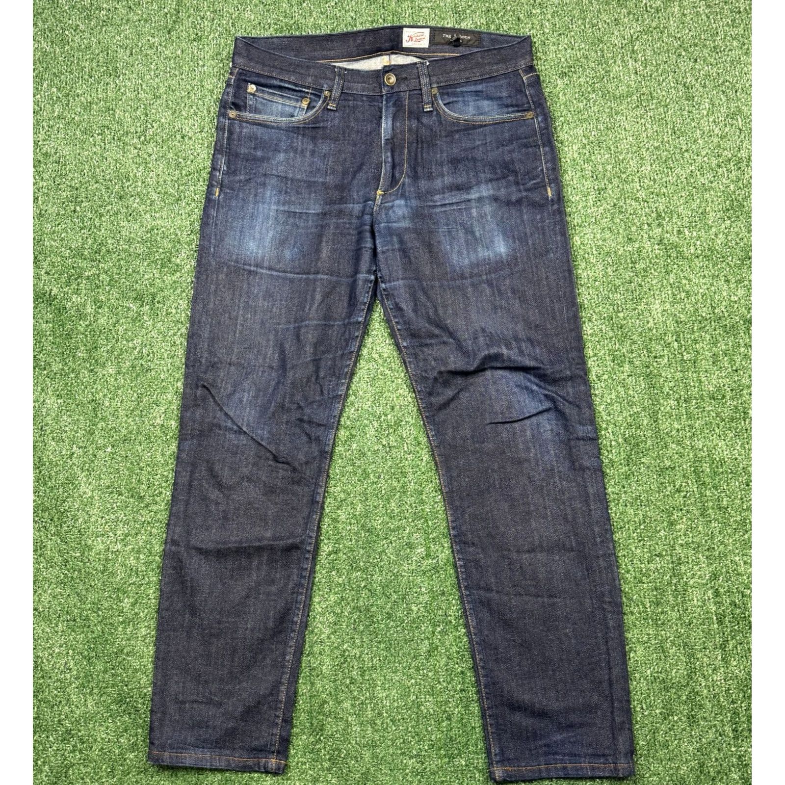 Rag & Bone rag & bone Jeans 32x28 Kaihara Denim Slim Button 5-Pocket Blue Mens Pants Japan Vintage No Size US 32 / EU 48 - 2 Thumbnail