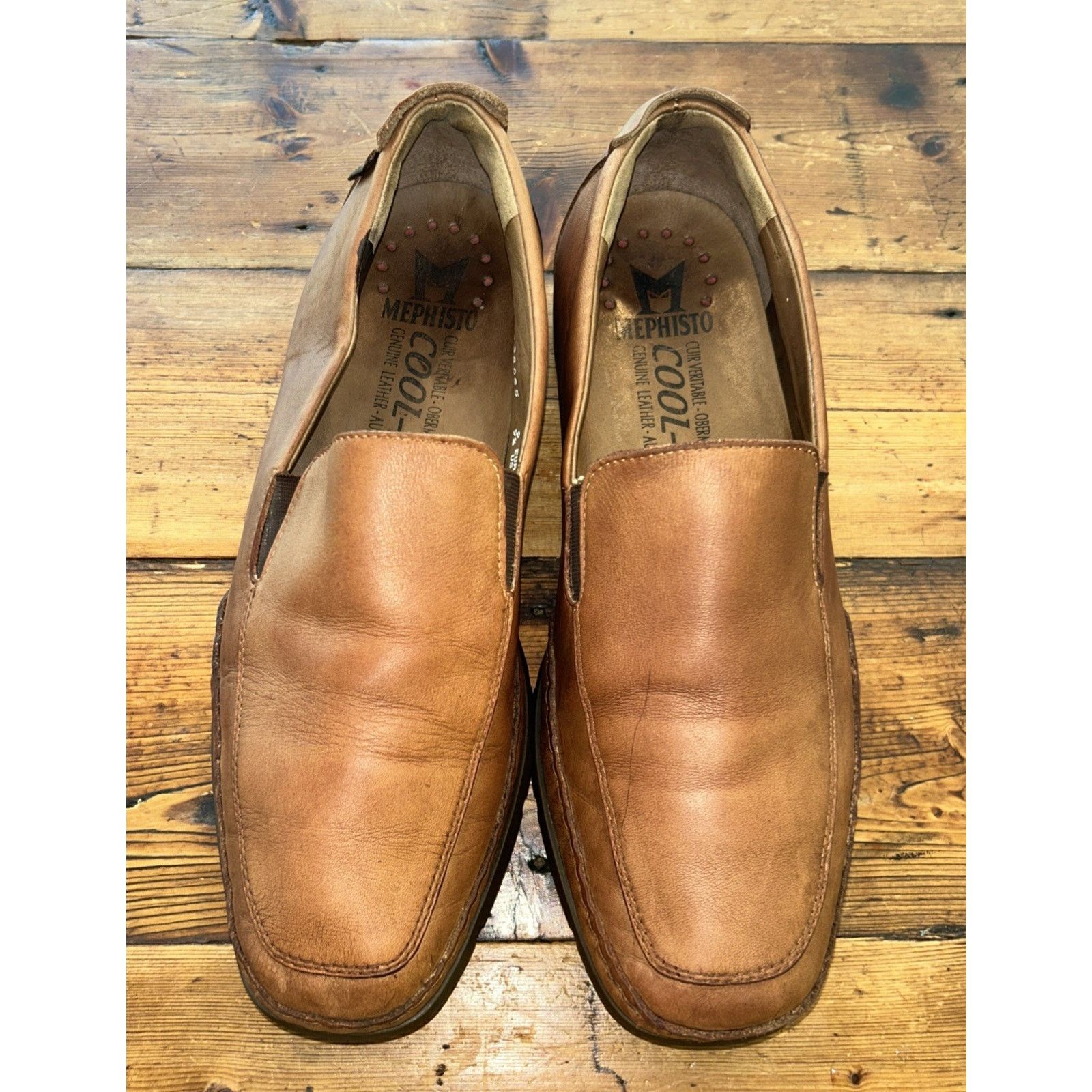 Mephisto Edlef MenS Leather Brown Driving Shoes Us 9.5, Men's