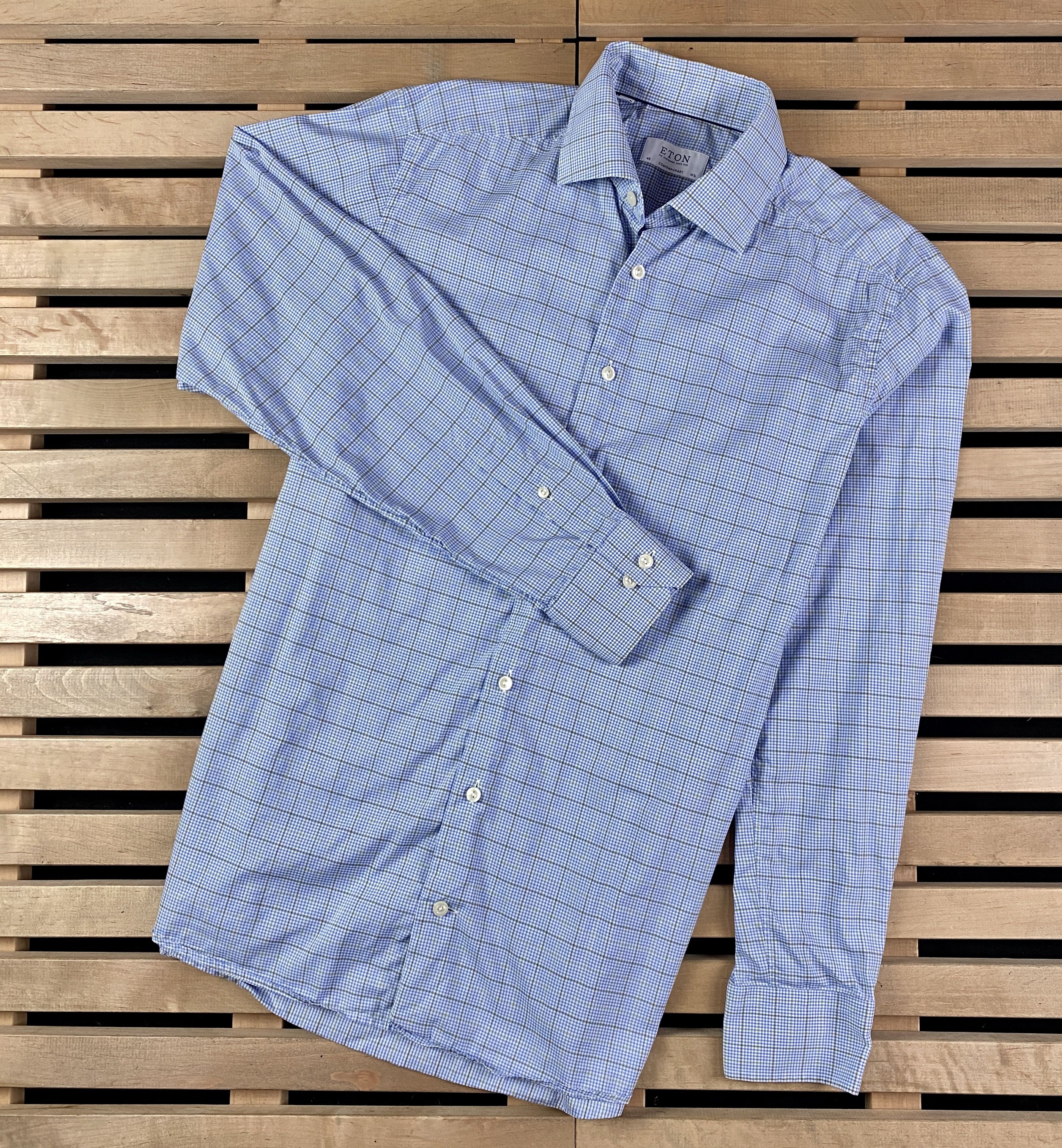Eton Mens Long Sleeve Shirts Eton Size 40 Cotton Size US M / EU 48-50 / 2 - 1 Thumbnail