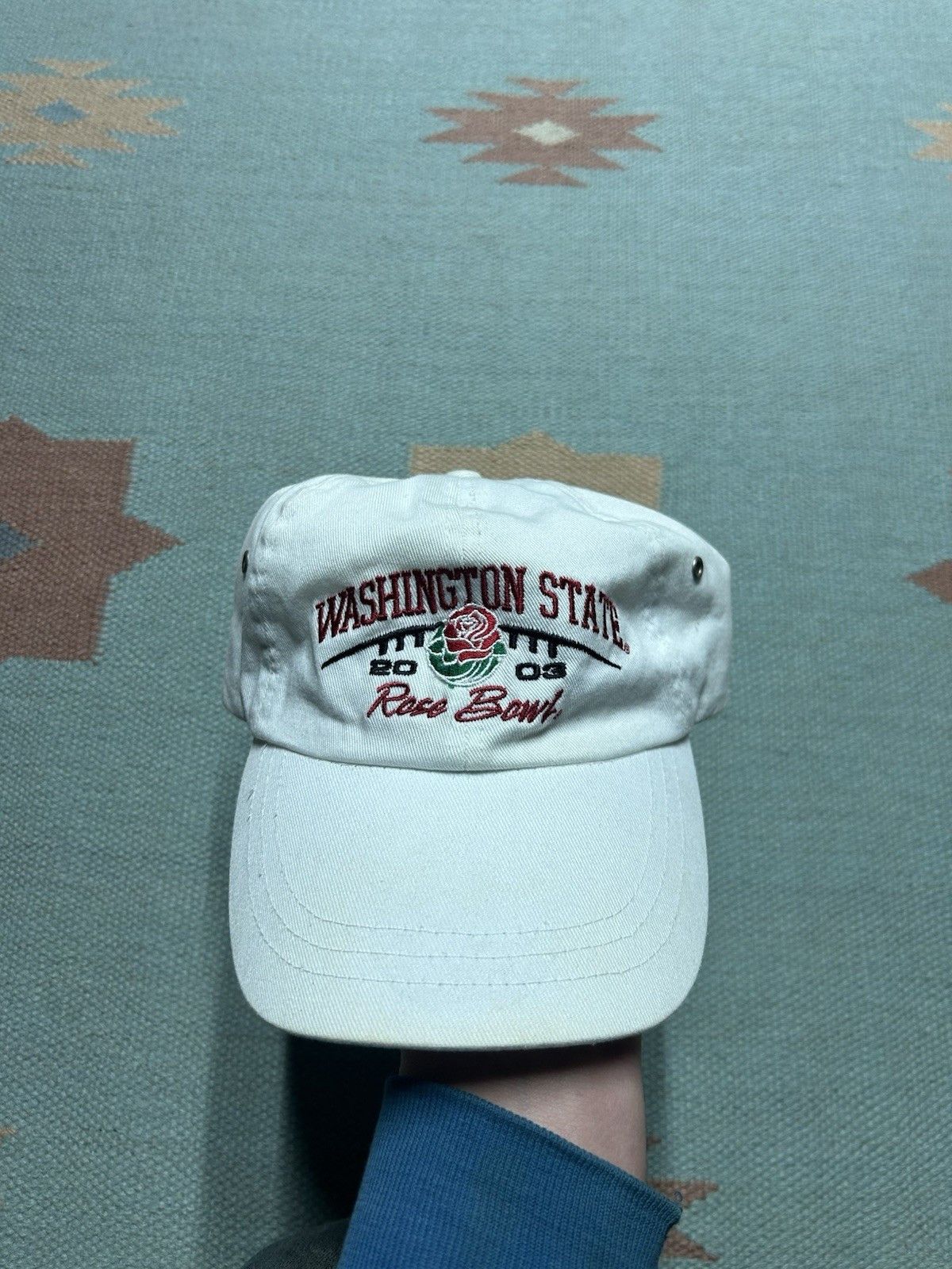 Vintage Vtg strapback hat Washington state cougars rose bowl 2003 Size ONE SIZE - 2 Thumbnail