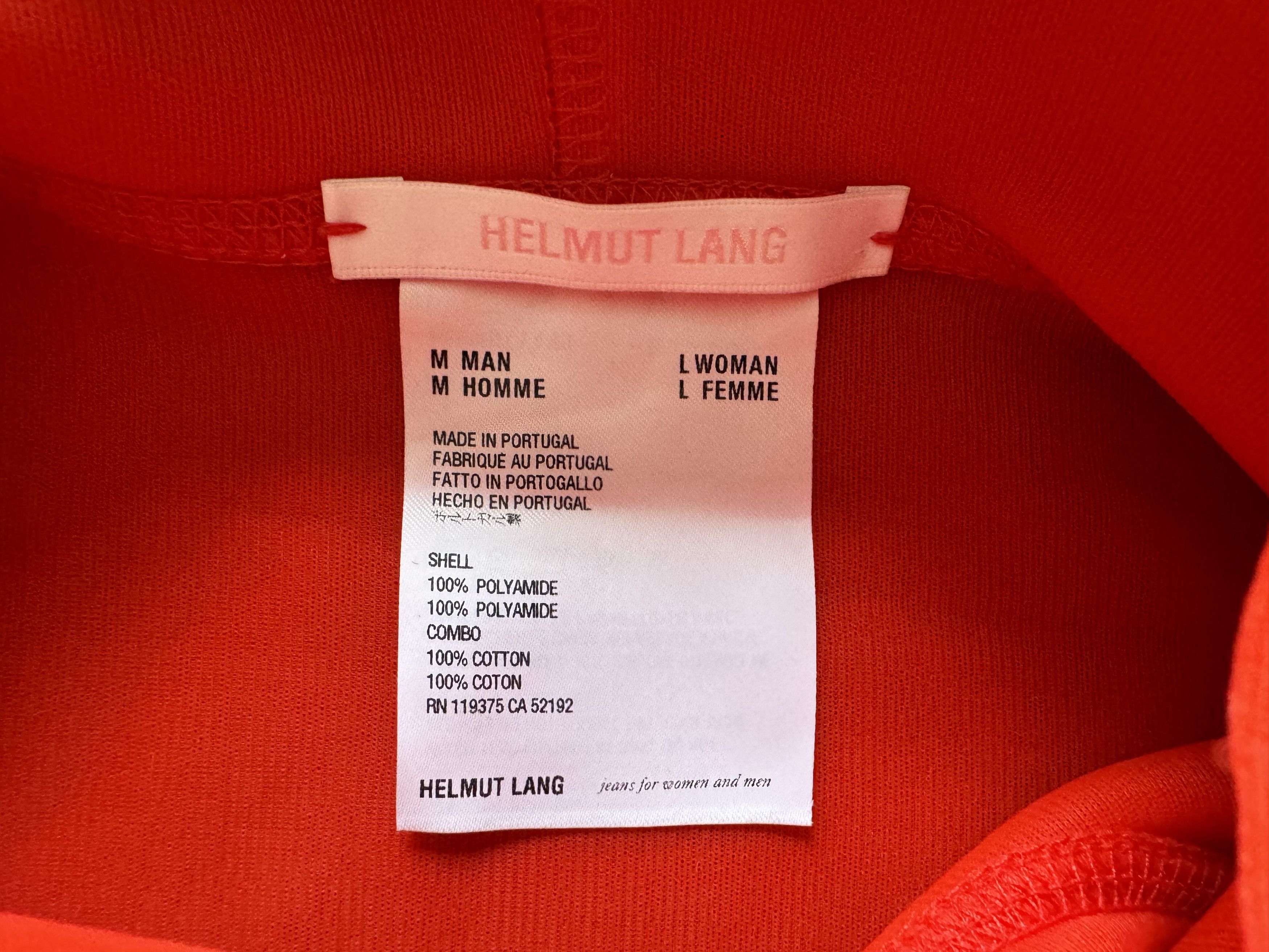 Helmut Lang Helmut Lang Standard Monogram Hoodie, Transparent, Unisex Size US M / EU 48-50 / 2 - 4 Thumbnail