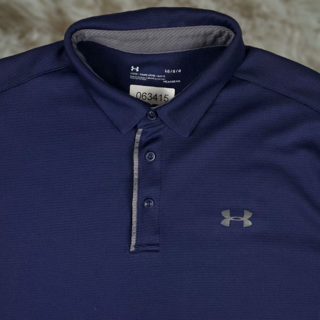 Under Armour Under Armour Polo Shirt Mens L Navy Blue Golf Casual Short Sleeve Size US L / EU 52-54 / 3 - 1 Thumbnail