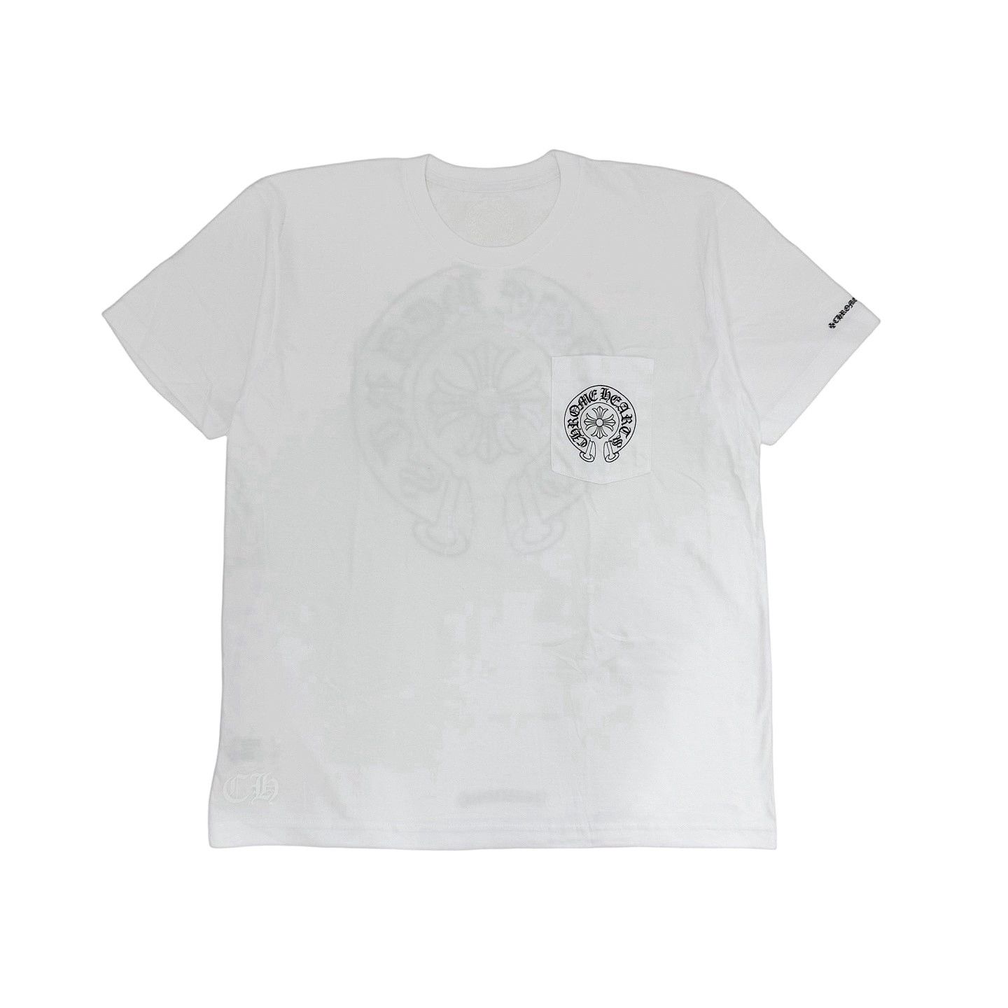 Chrome Hearts Chrome Hearts White Horseshoe Logo T Shirt | Grailed