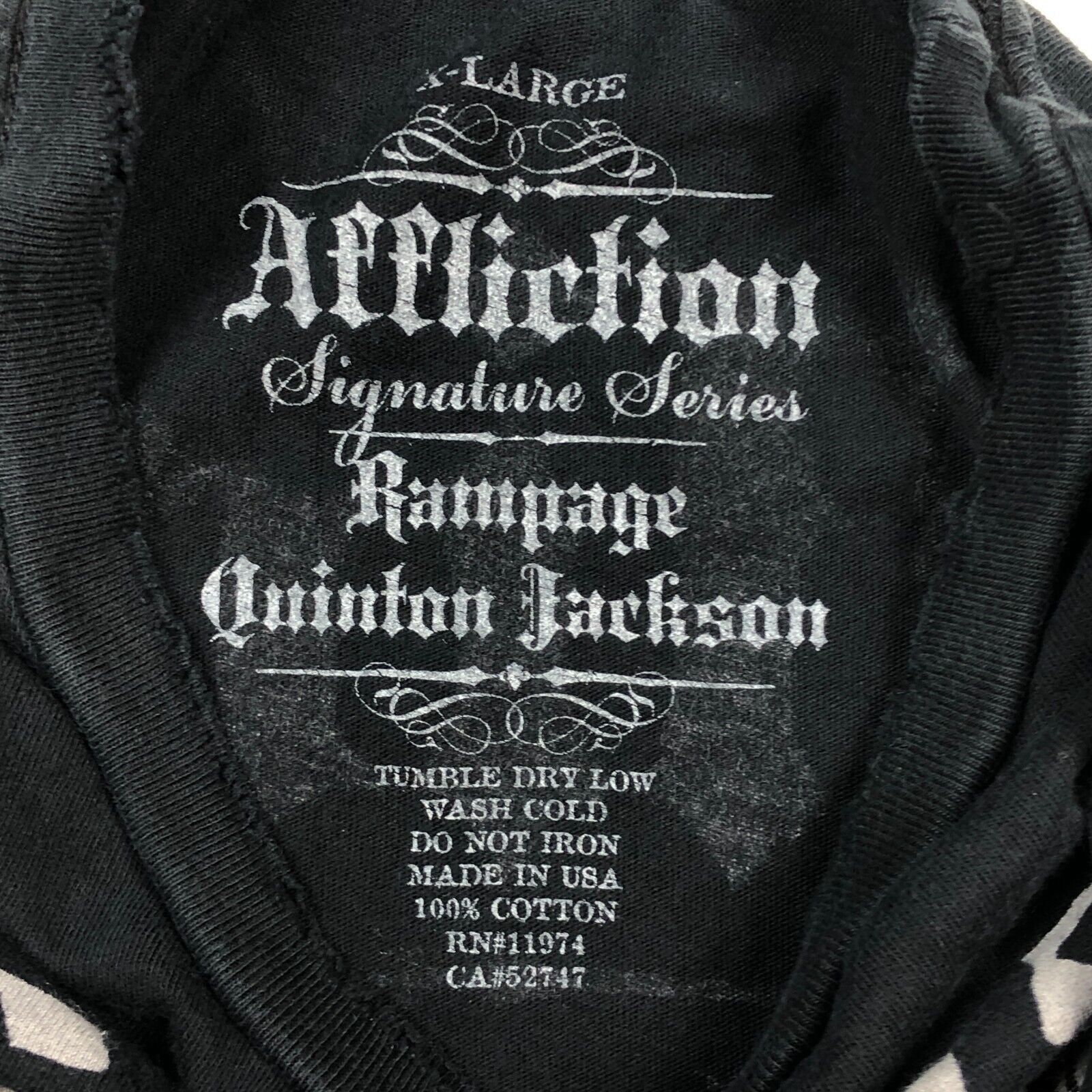Affliction × Ufc × Vintage Affliction Rampage Quinton Jackson UFC Tee T ...