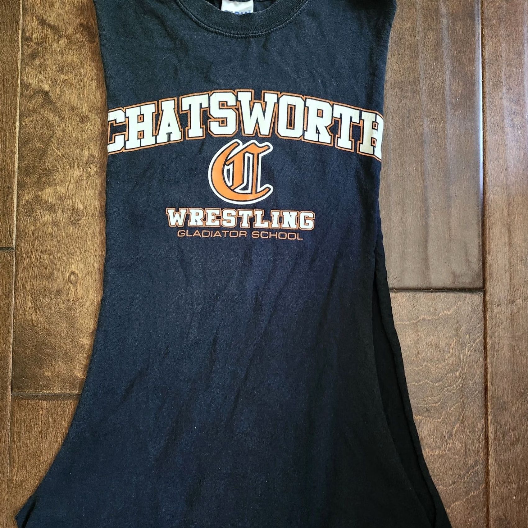 Gildan Chatsworth Gladiator School Junior Open Sides Tank Top Black Cotton Teen Small Sleeveless T-Shirt Gildan Regular Mens? Size US S / EU 44-46 / 1 - 3 Thumbnail