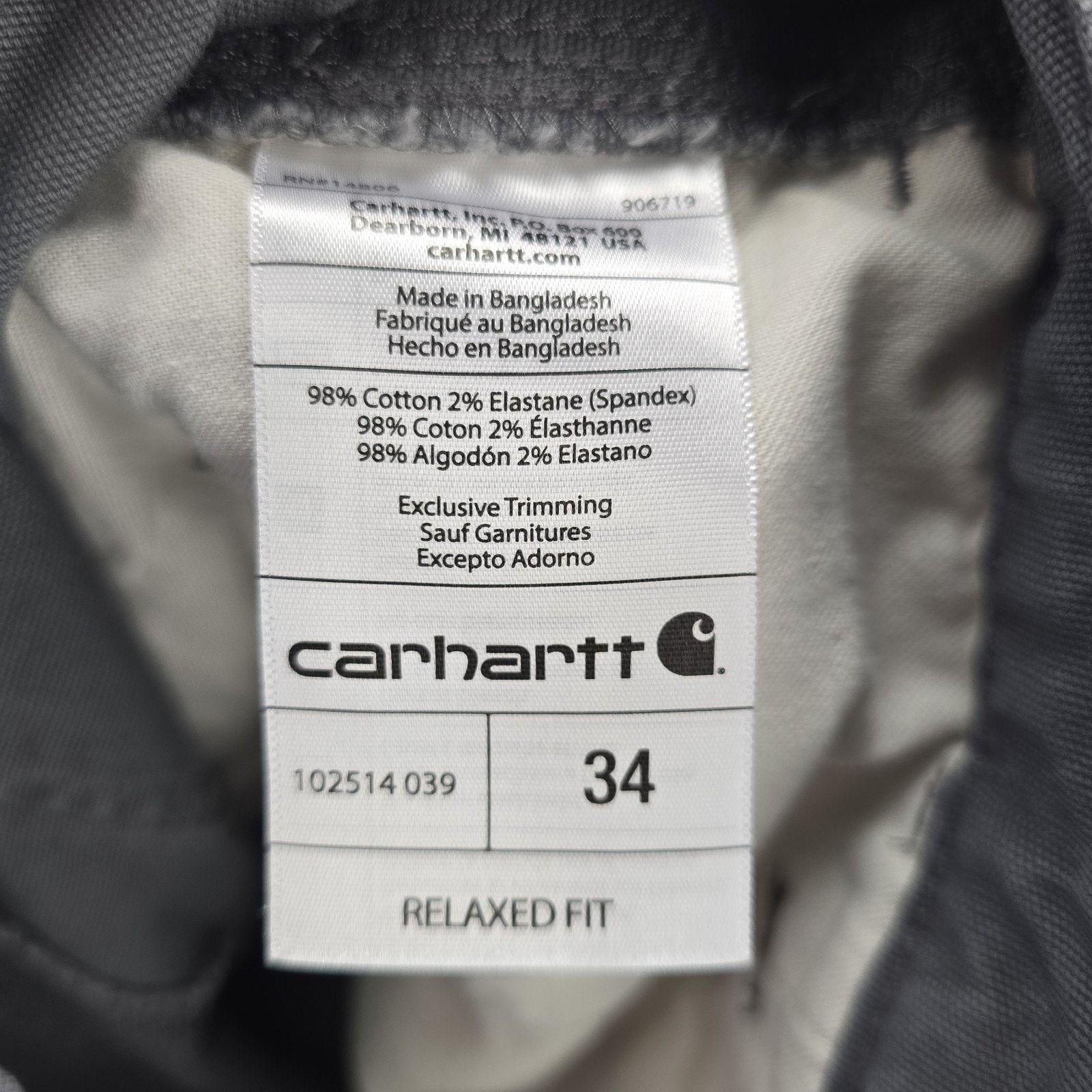 Carhartt Carhartt Shorts Mens 34 (Fits 33x9) Gray Rugged Relaxed Fit Size US 33 - 5 Thumbnail