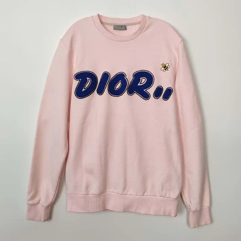 Dior Dior Pink Cotton Women's Sweatshirt 0089 Size XS / US 0-2 / IT 36-38 - 1 Thumbnail