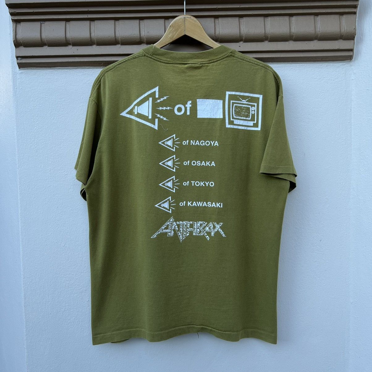Band Tees × Vintage Vintage 90s Anthrax Sound of White Noise Japan Tour T Shirt Size US L / EU 52-54 / 3 - 5 Thumbnail