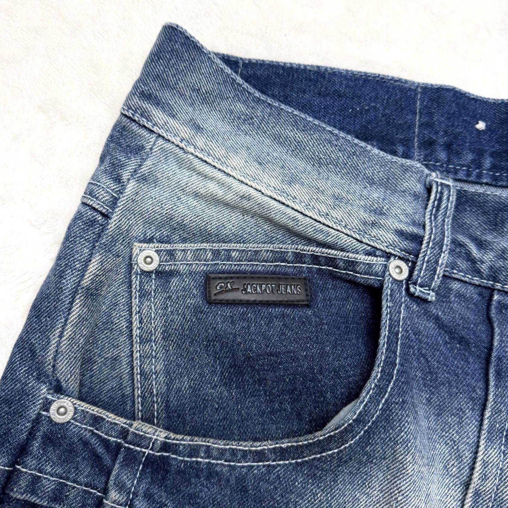Denime VINTAGE O.X Jackpot Denim Jorts Bermuda Shorts Mens 36 Blue Ramie Cotton Relaxed Baggy Pocketed 90s 00s KS Size US 36 / EU 52 - 5 Thumbnail