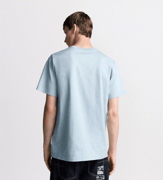 Dior o1w1db11025 513J69 Dior Archives Labels T-Shirt in Blue Size US M / EU 48-50 / 2 - 4 Thumbnail