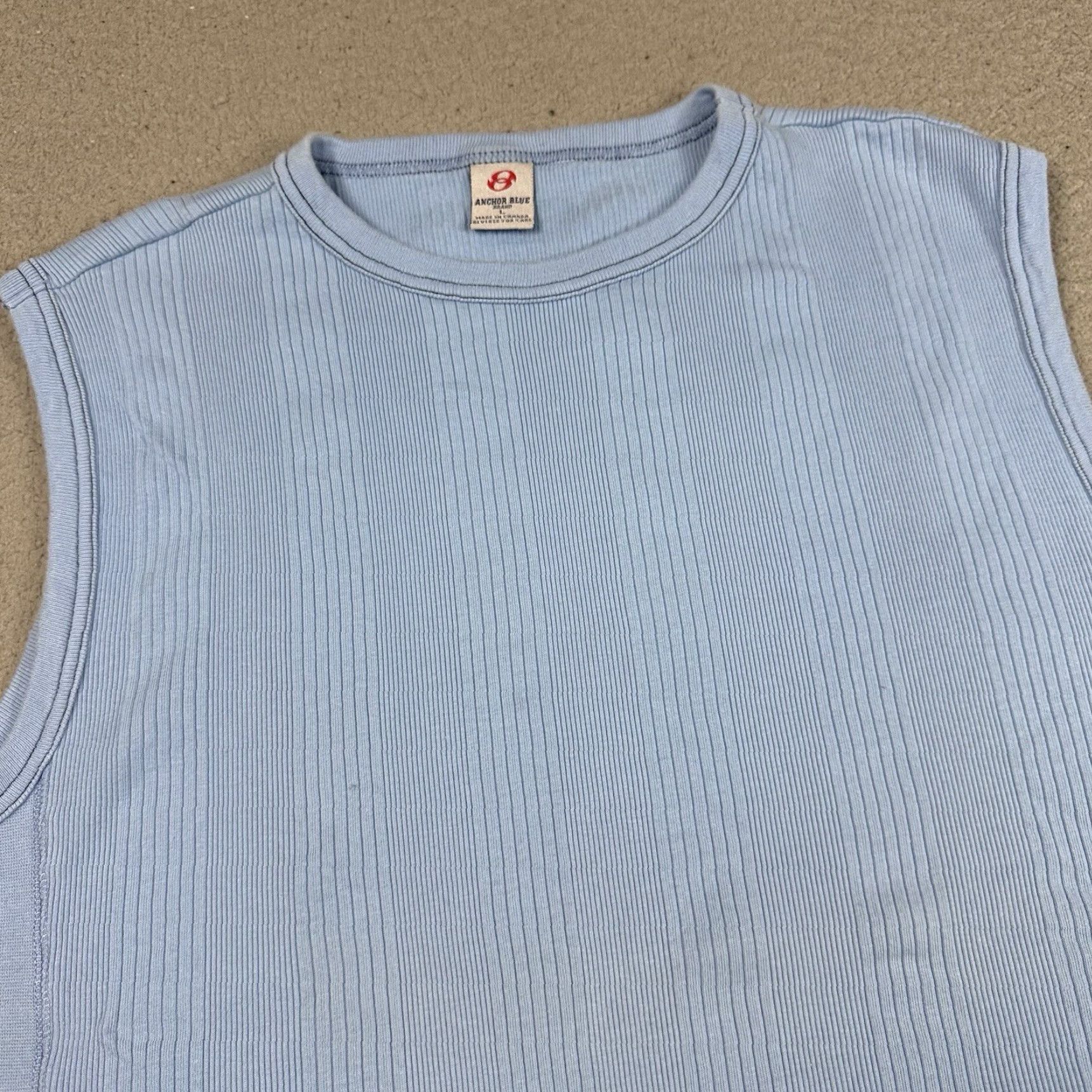 Anchor Blue VINTAGE Anchor Blue Shirt Adult L Blue Sleeveless Knit Casual Vest Size US L / EU 52-54 / 3 - 3 Thumbnail