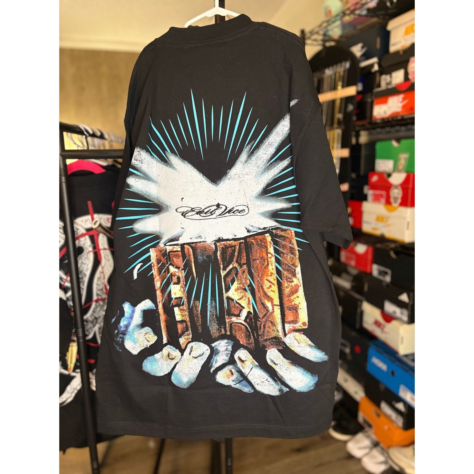 Other NWT Sz. S - Evil Vice PinHead Short Sleeve Tee (Blk/Wht) Size US S / EU 44-46 / 1 - 2 Thumbnail