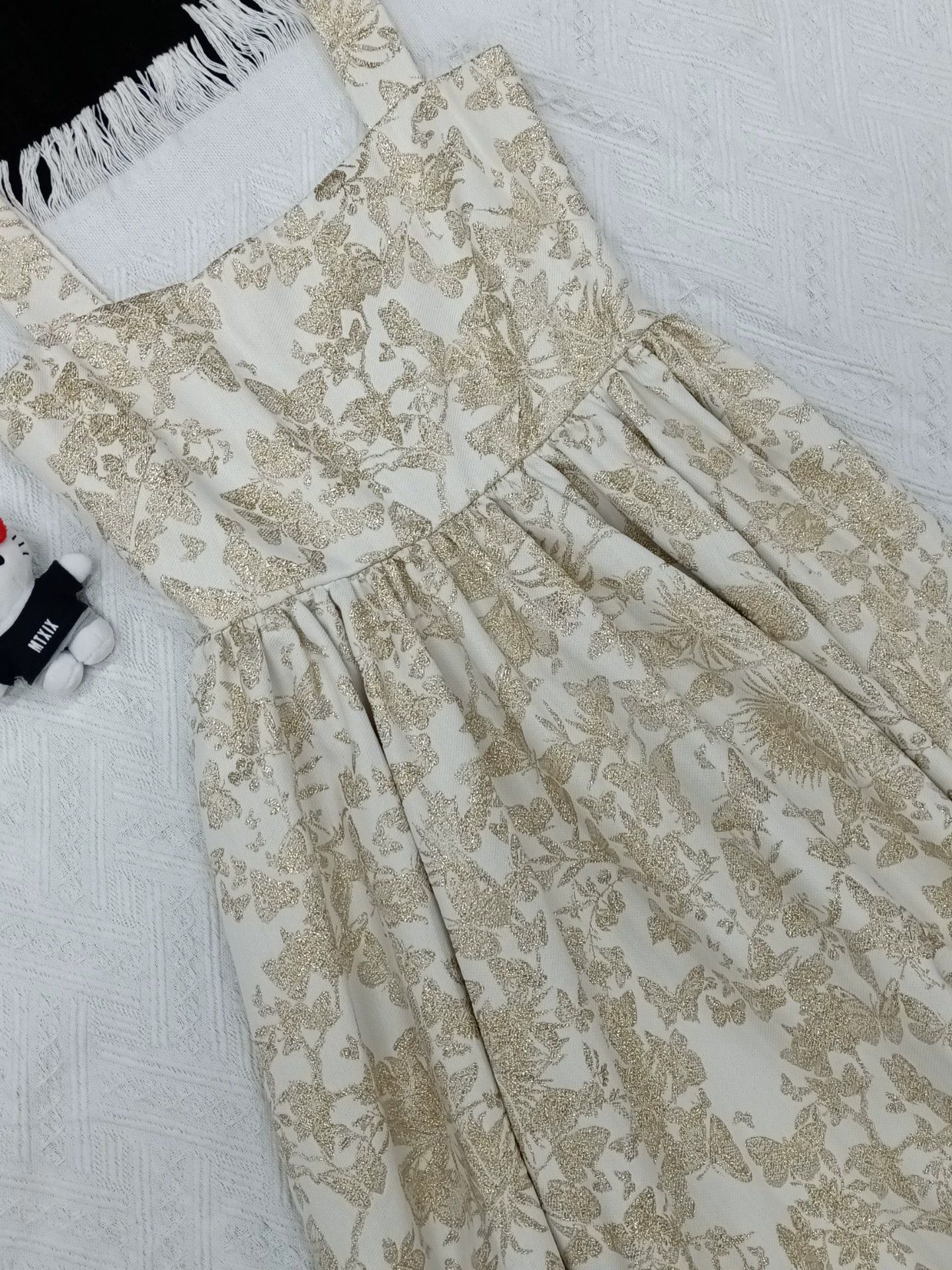 Dior Dior White Platinum Bow Embroidered Long Gown FR38 No Belt Size S / US 4 / IT 40 - 2 Thumbnail