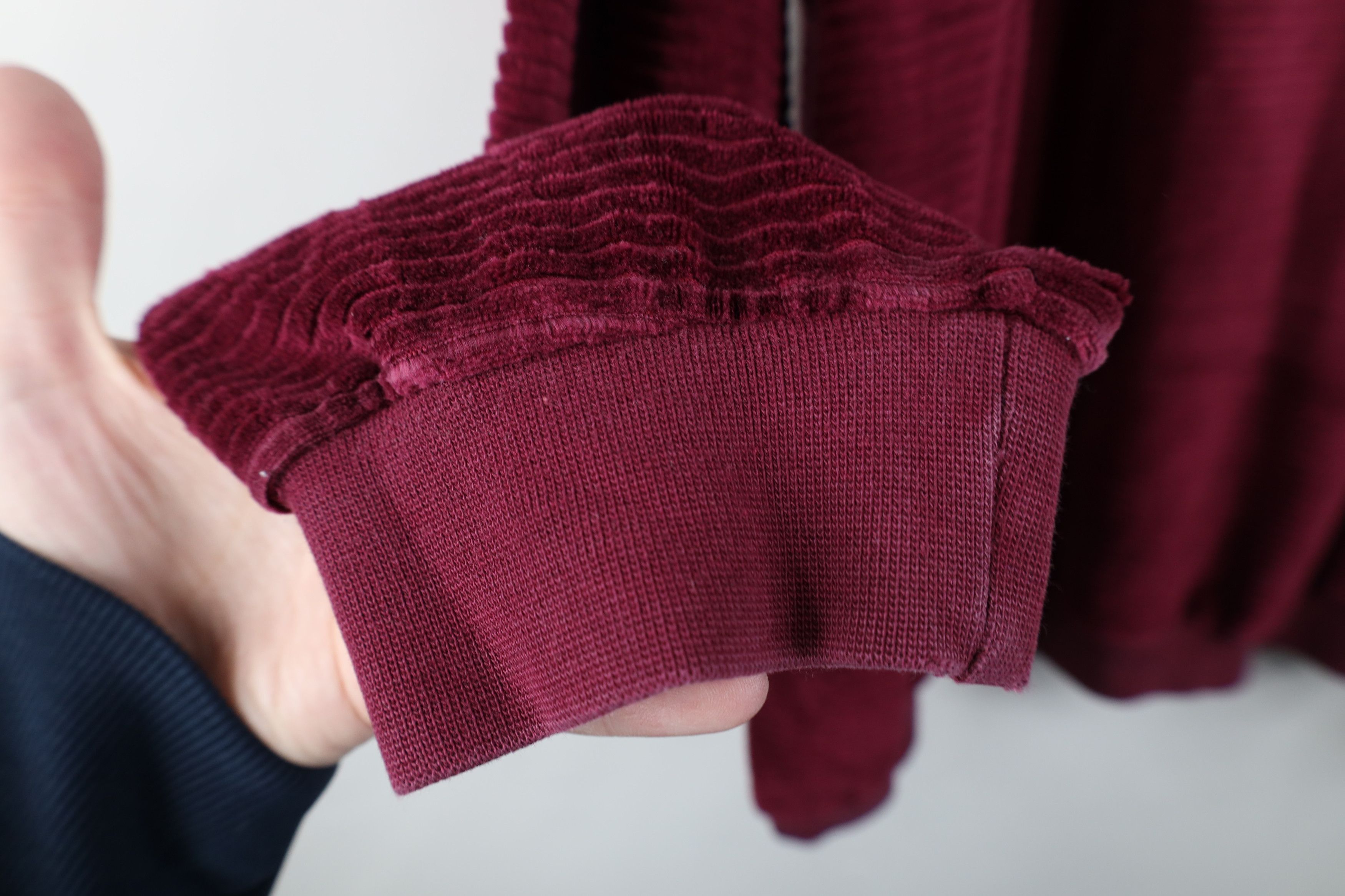 Vintage Vintage 90s Streetwear Ribbed Knit Pullover Polo Shirt Red Size US XL / EU 56 / 4 - 8 Thumbnail